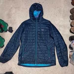 L Men’s Patagonia Nano Puff (blue/baby blue)